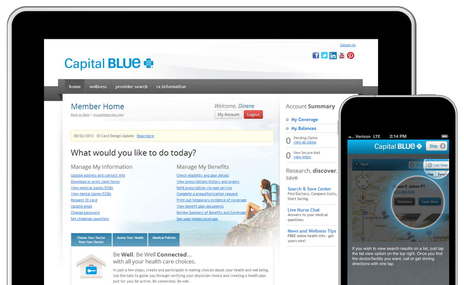 Capital BlueCross Member Website