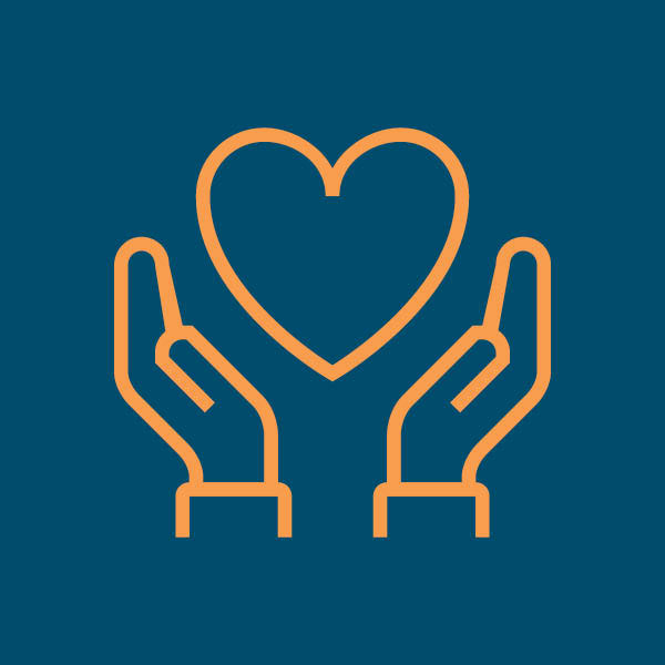 Heart and hands graphic