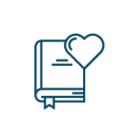 Book heart icon