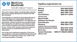 FEP Blue Standard back ID Card