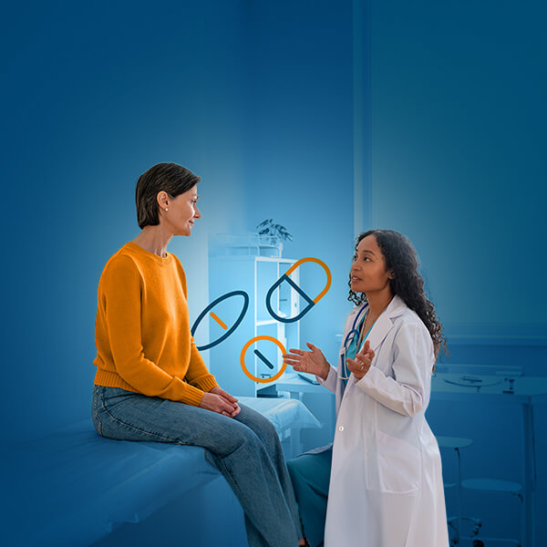 Doctor and patient discussing medication options